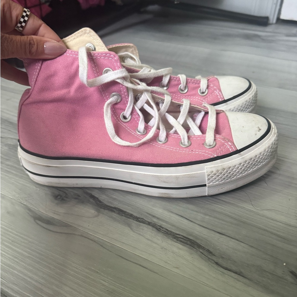 Converse Pink Platform High-Tops